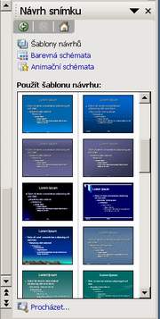 Power Point: pedloha nastaven